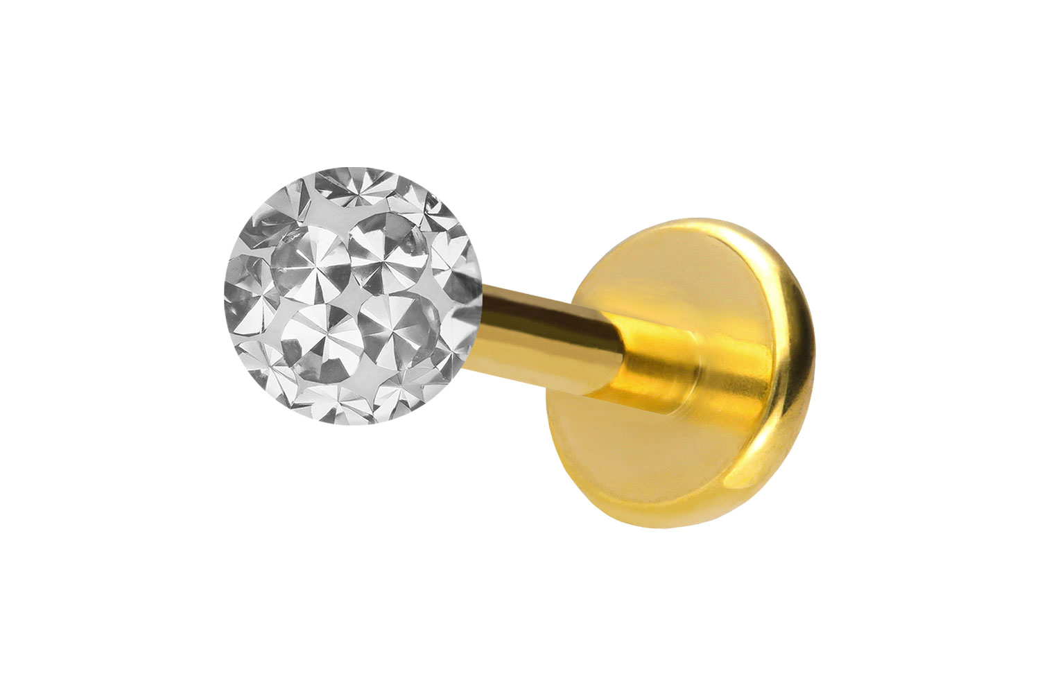 Titan Labret Piercing mit Push Fit EPOXY-KUGEL